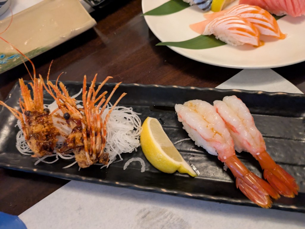 Ama Ebi with Fried Shrimp heads